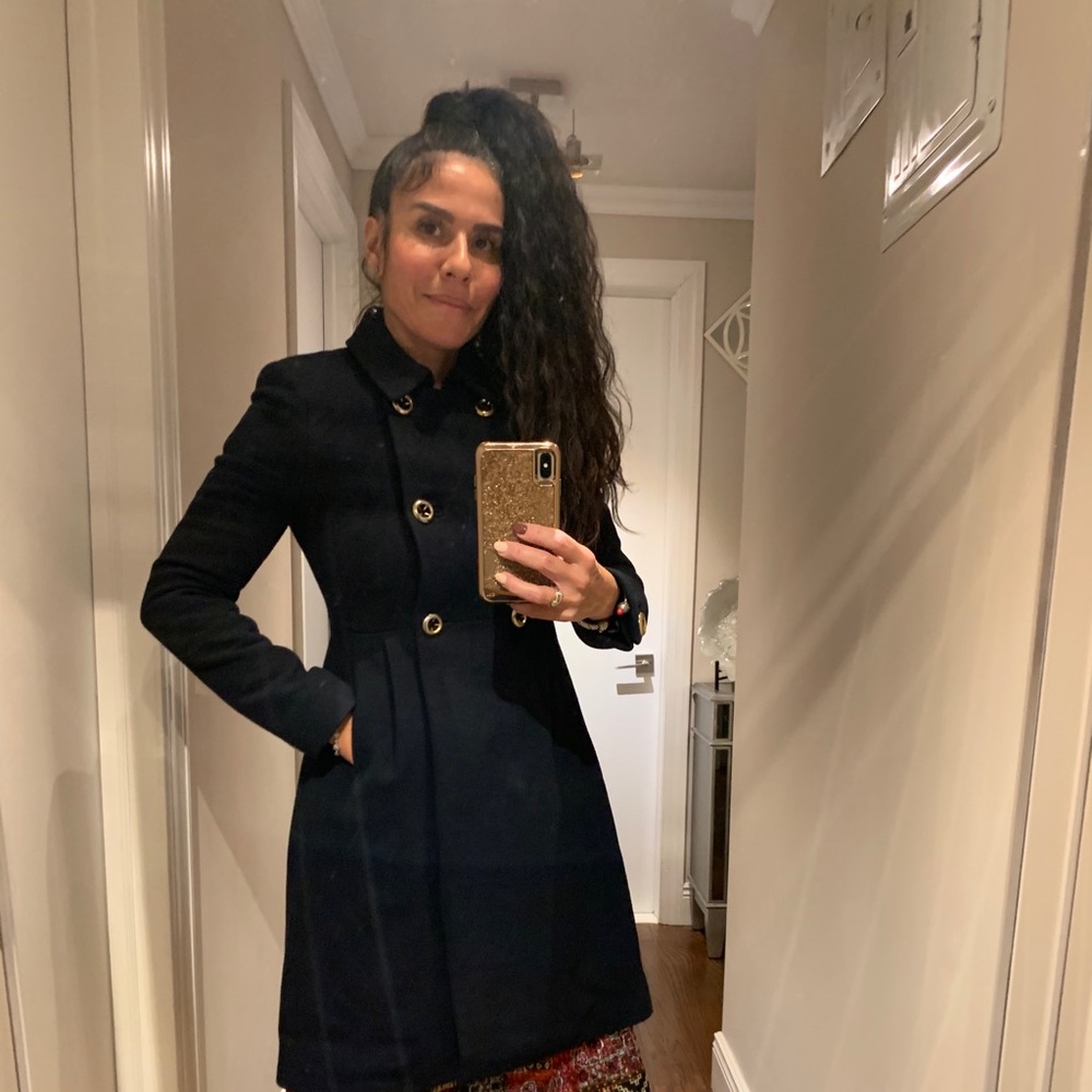 🔥J.Crew Double Cloth Double Breasted Navy Coat😍 - Picture 4 of 8